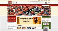 Desktop Screenshot of levoca.sk